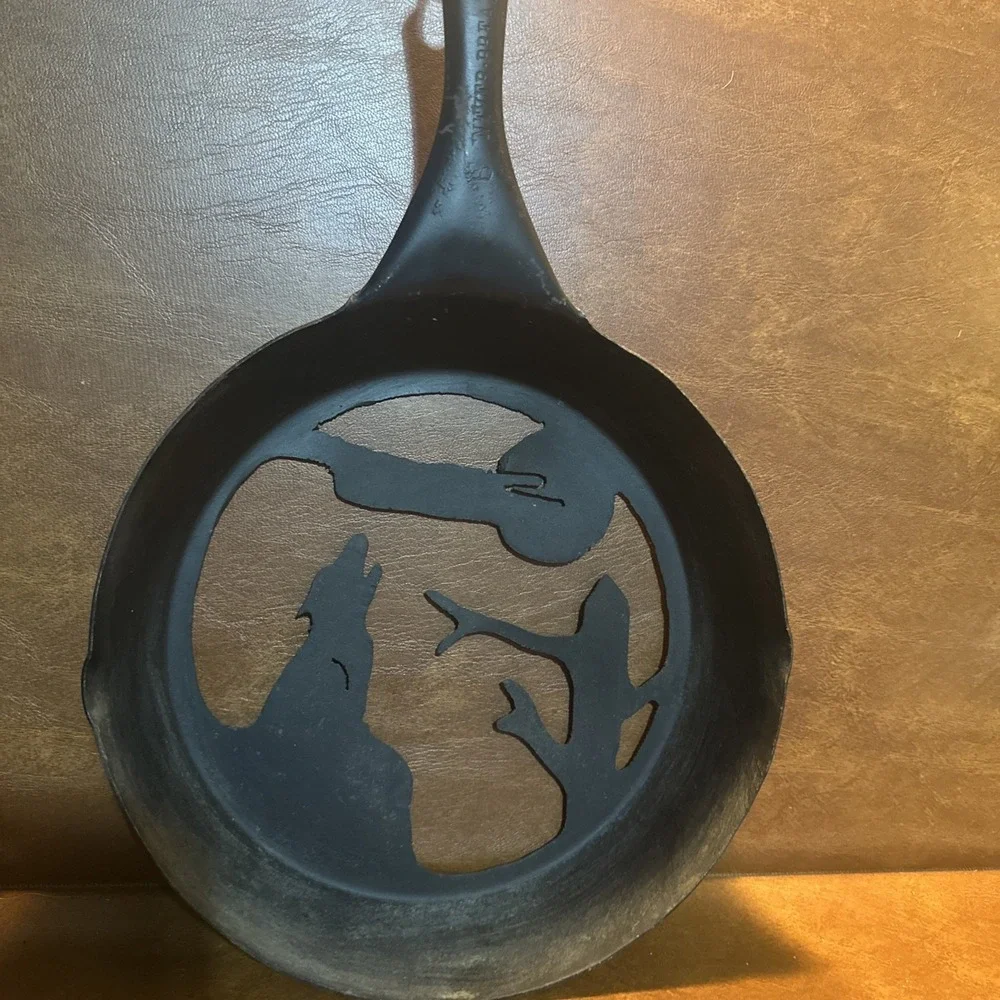 Vintage Never Break Frying Pan  Folk Art/ One Of A Kind
